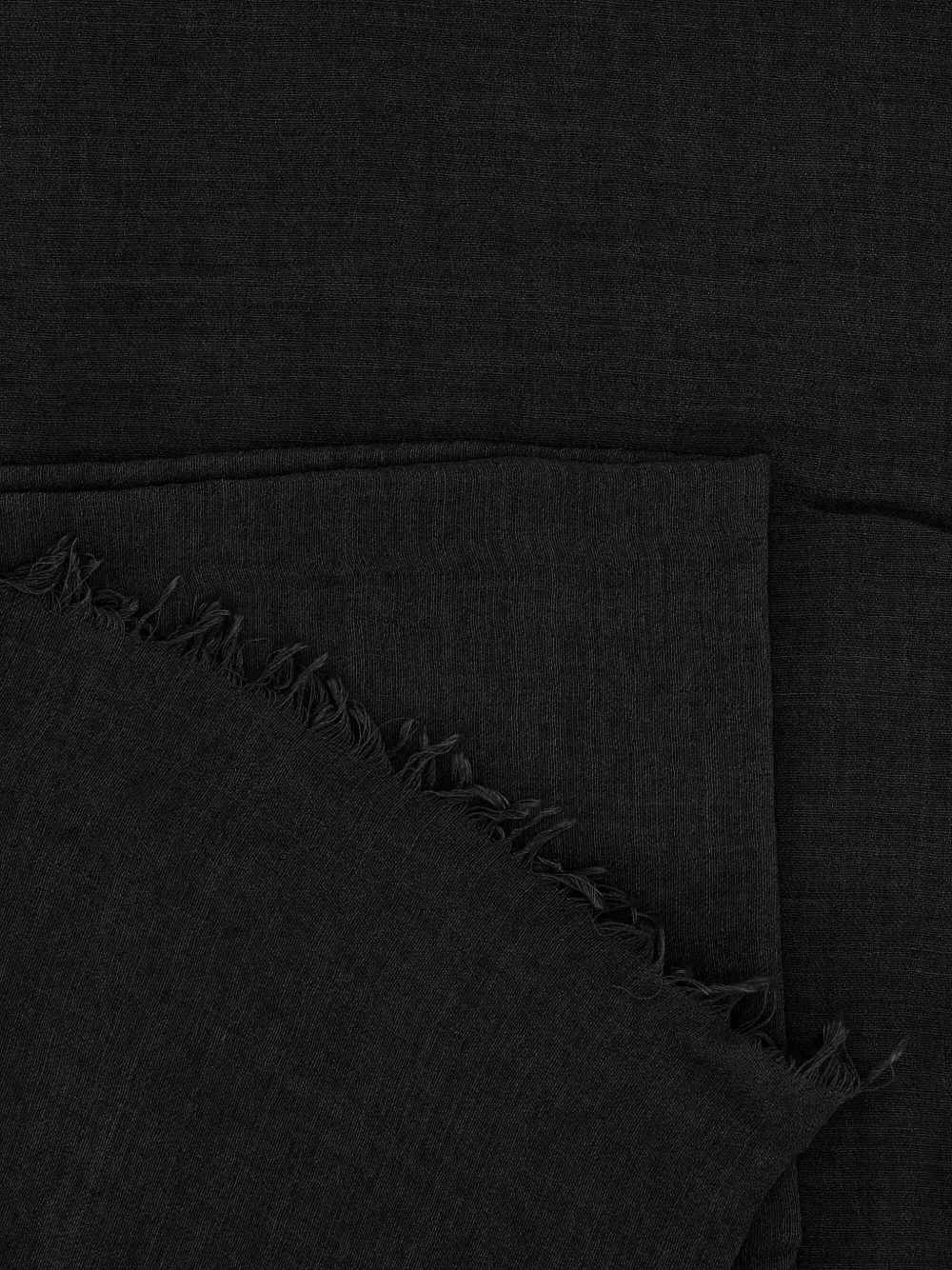 Rick Owens Sjaal met gerafelde afwerking Zwart
