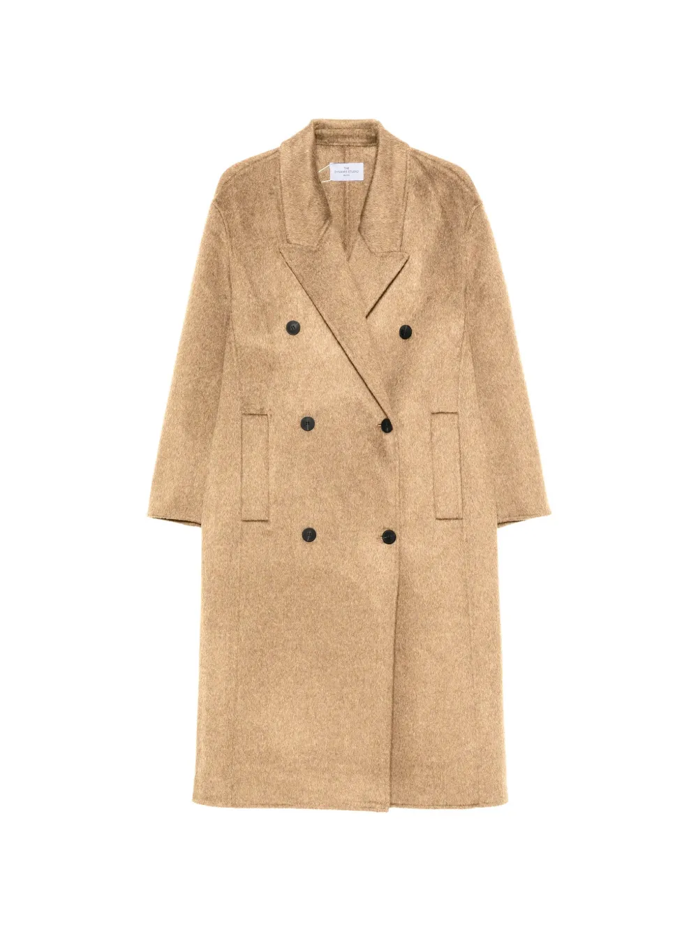 THE DYNAMIS STUDIO double-breasted notched-lapels coat - Nude