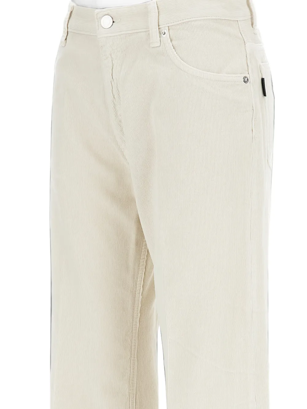 Haikure Flared jeans met ribfluwelen effect Wit