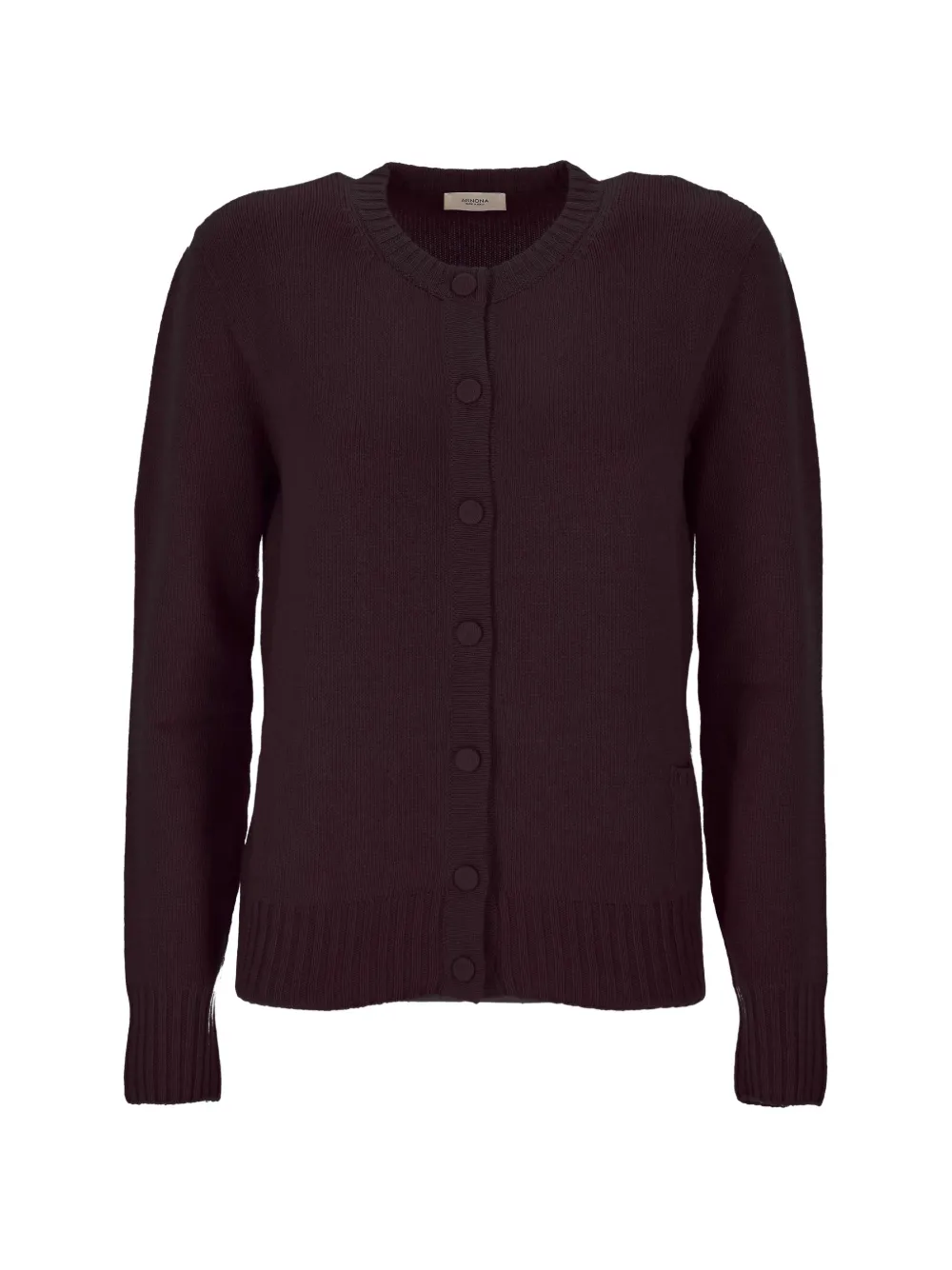 Agnona ribbed-trim button-up cardigan - Violett