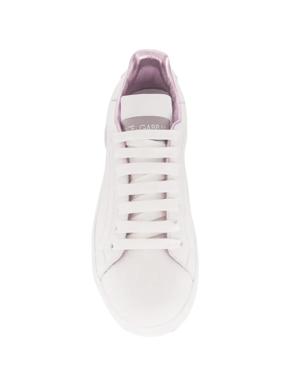 Dolce & Gabbana Portofino nappa kalfsleren sneakers Wit