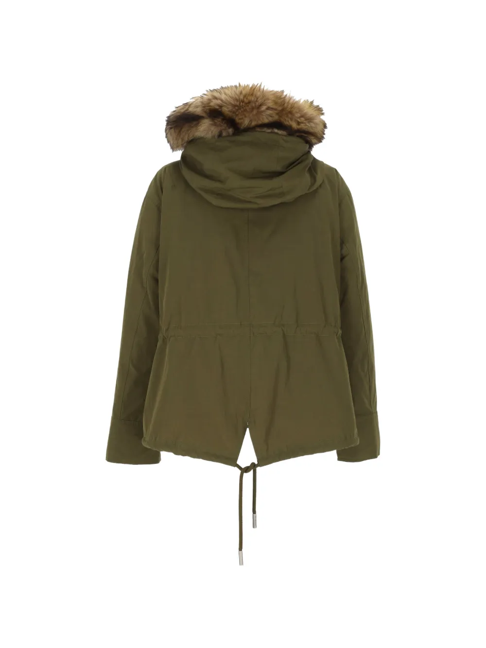 Moncler parka met shearling zoom Groen