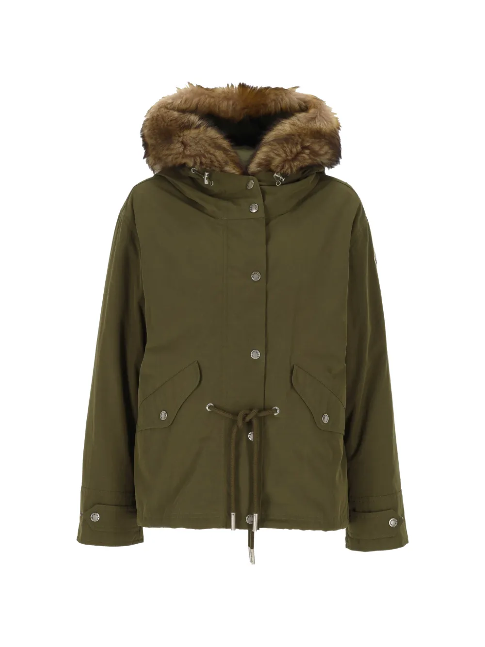 Moncler shearling trim parka coat