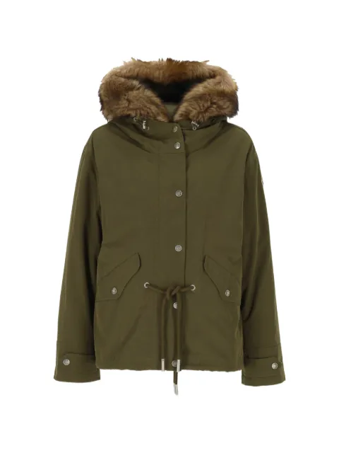 Moncler shearling trim parka coat
