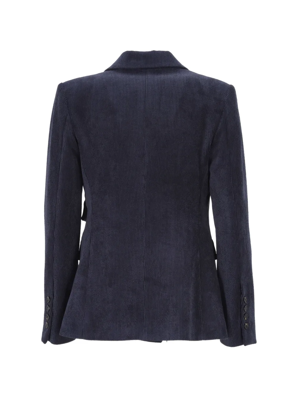 D.Exterior Ribfluwelen jack met dubbele rij knopen Blauw