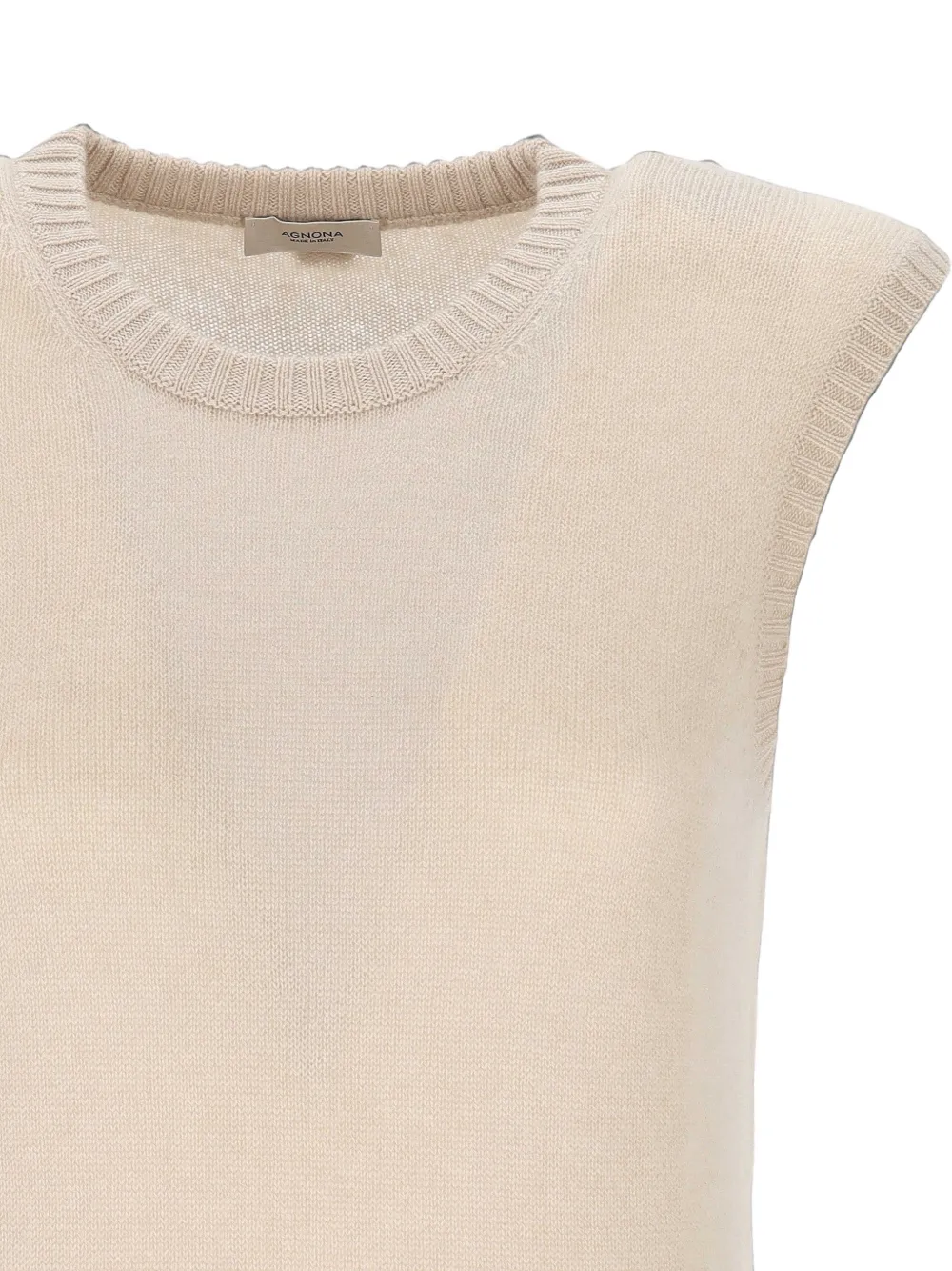 Agnona Spencer met geribbelde afwerking Beige