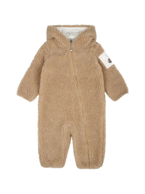Moncler Enfant Teddy fleece hooded romper