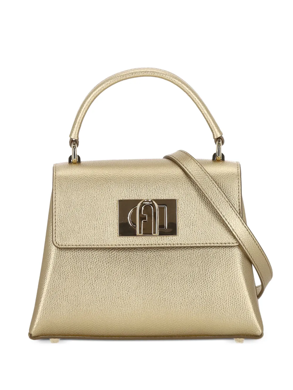 Furla metallic-effect leather tote bag - Oro