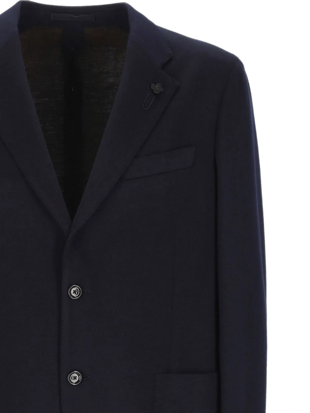 Lardini Blazer met enkele rij knopen en bloemenpatch Blauw
