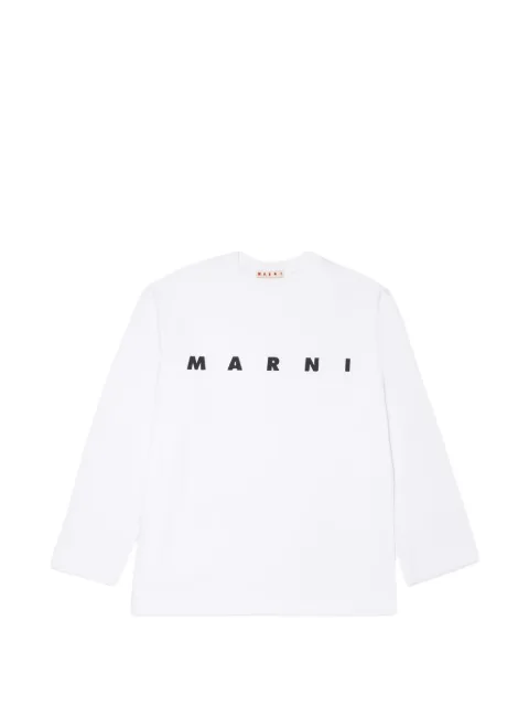 Marni Kids logo-print long-sleeve T-shirt