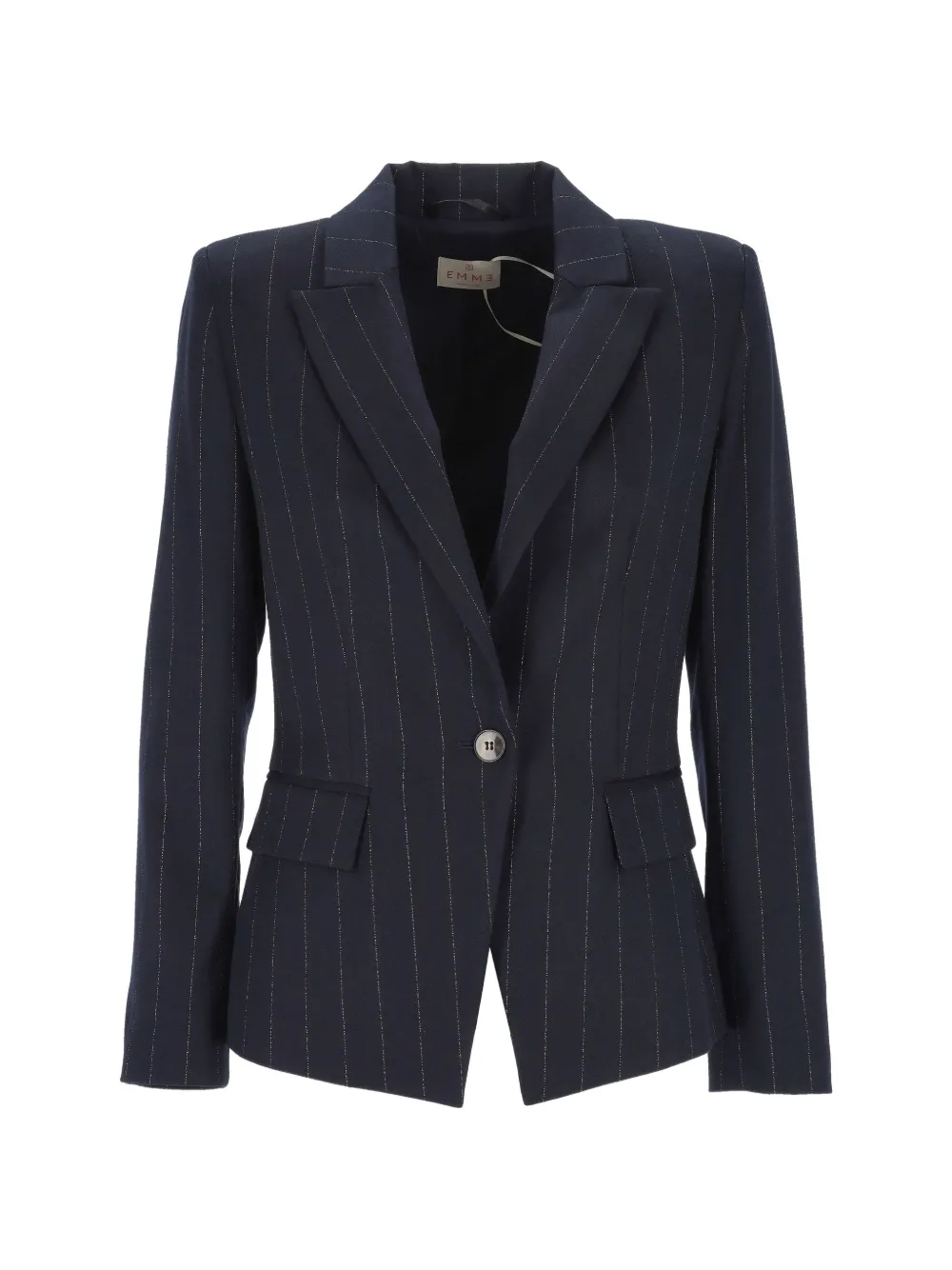 EMME pinstripe-pattern blazer - Blau