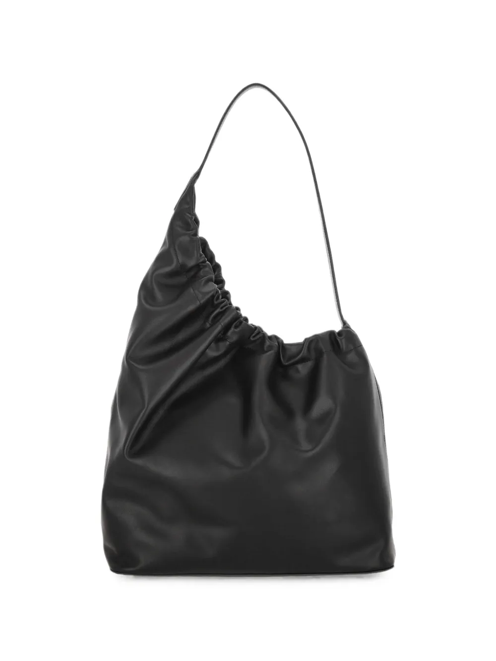Aesther Ekme Demi Lune Cloud ruched leather shoulder bag - Nero