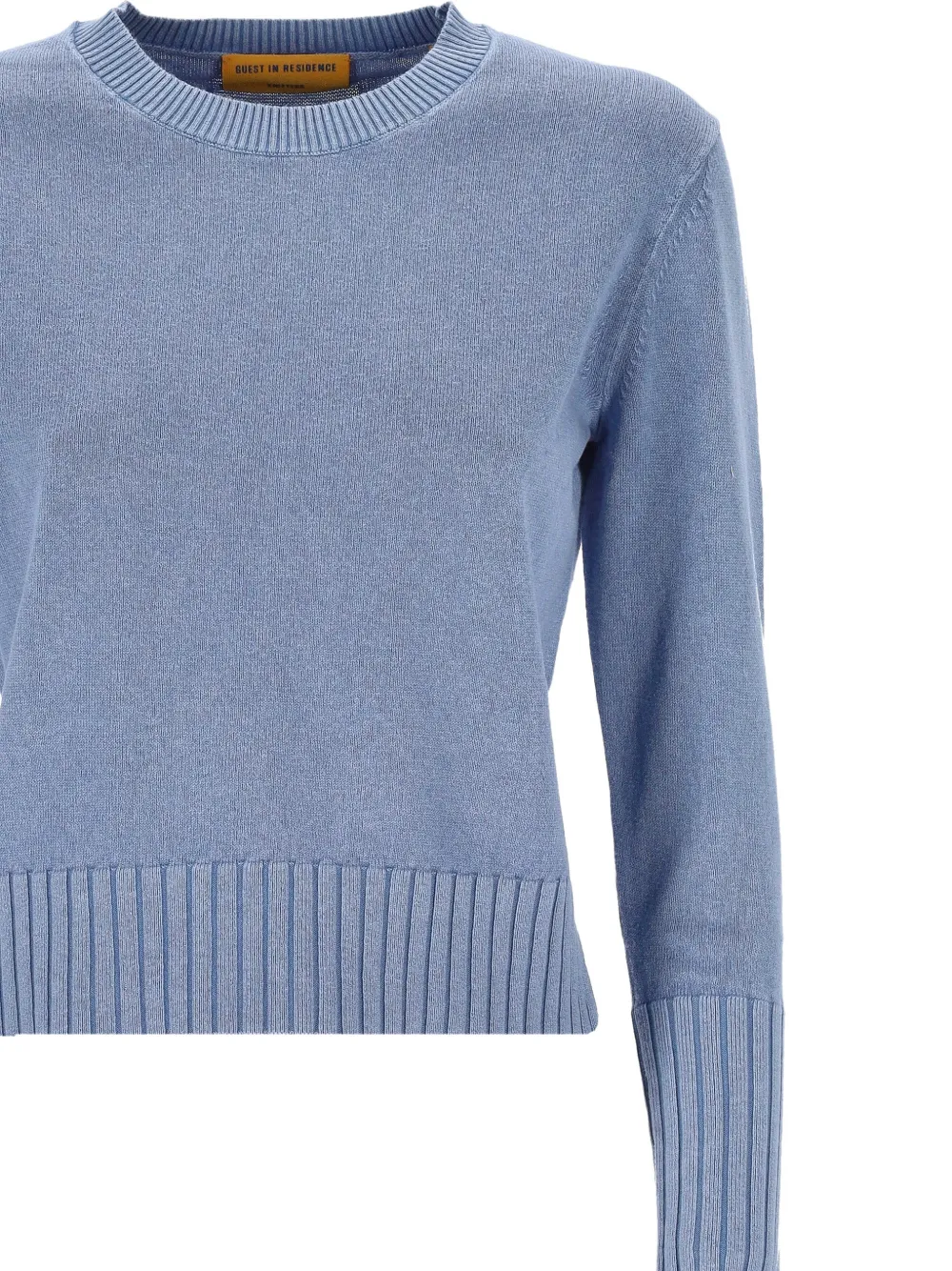 Guest In Residence Sunwash Shrunken crew-neck sweater Blauw