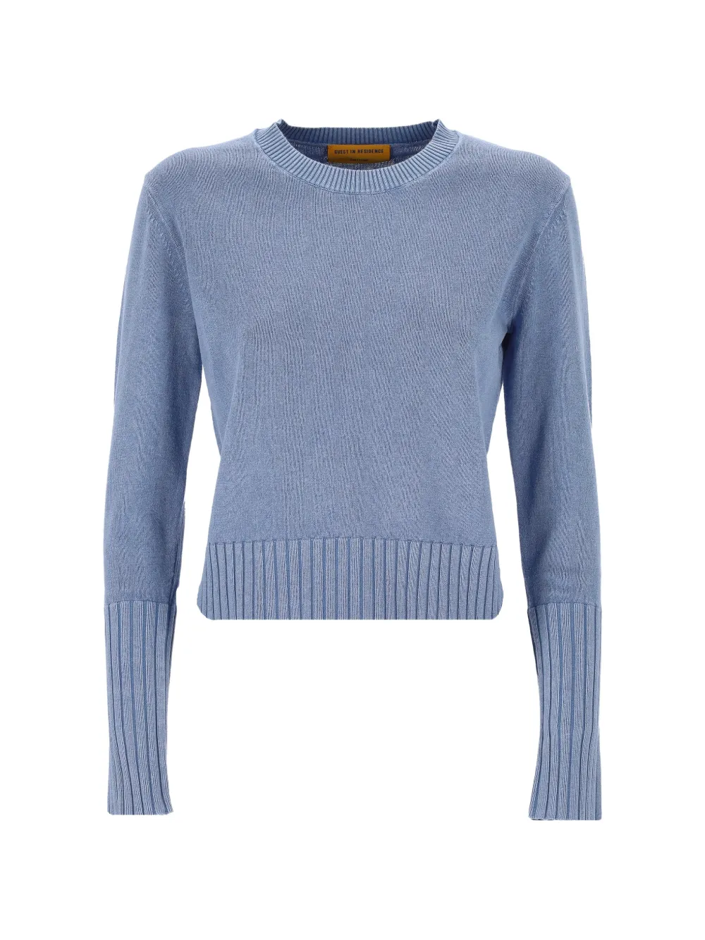 Guest In Residence Sunwash Shrunken crew-neck sweater Blauw