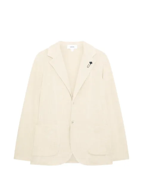 Lardini ribbed-knit single-breasted blazer