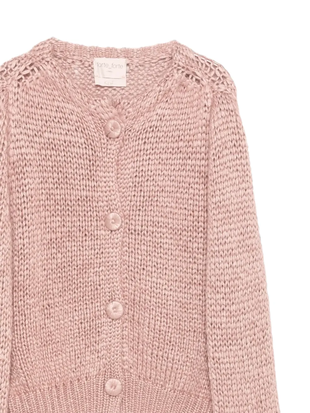 Forte Grofgebreid vest Roze