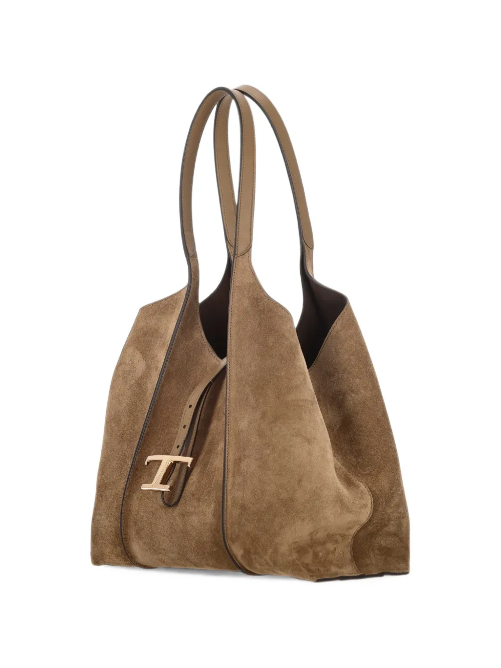 Tod's Kleine T Timeless suède shopper Bruin