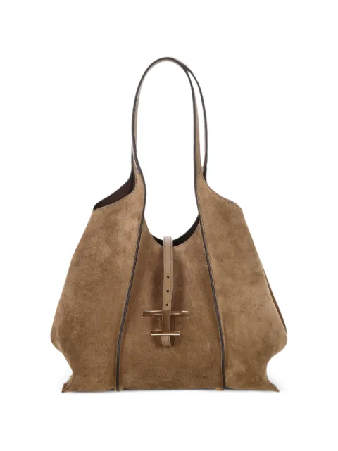Tod's T Timeless shopping bag in suede small