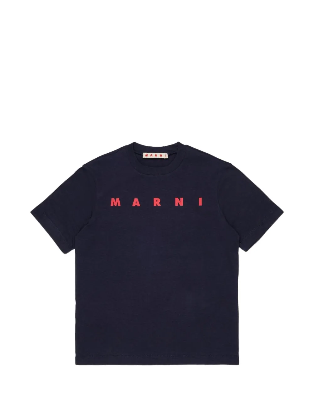Marni Kids logo-print T-shirt - Blu