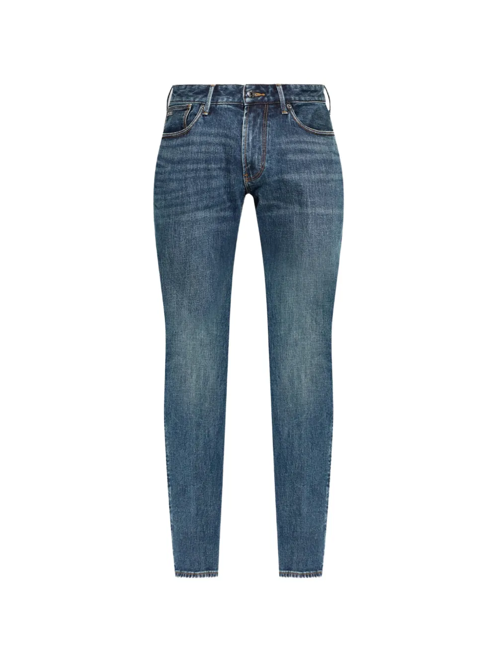 Emporio Armani faded slim-fit jeans - Blu
