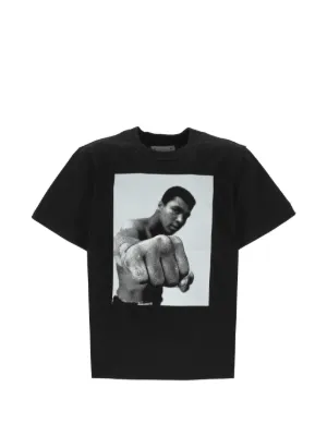 Sacai Muhammad Ali layered-sleeve t-shirt | White | FARFETCH