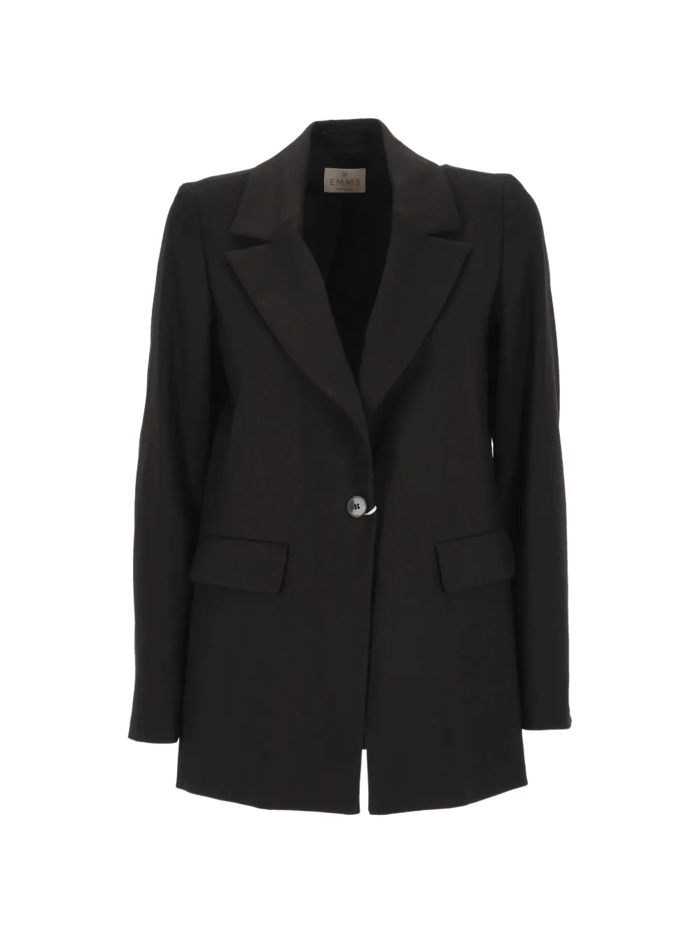 EMME single-breasted notched-lapels jacket - Schwarz