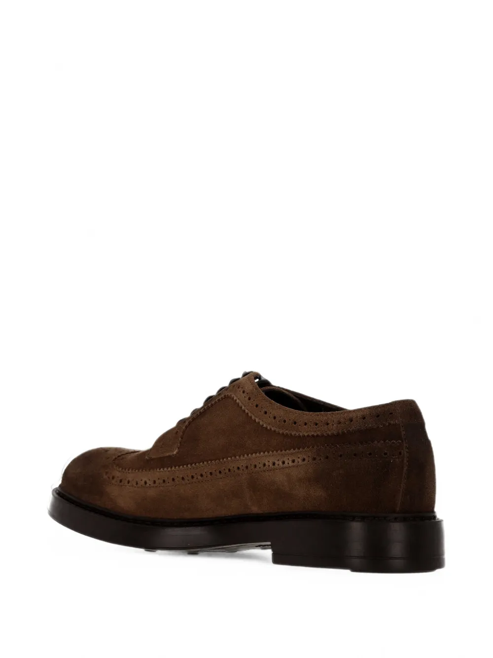 Doucal's brogue-detail suede shoes Bruin