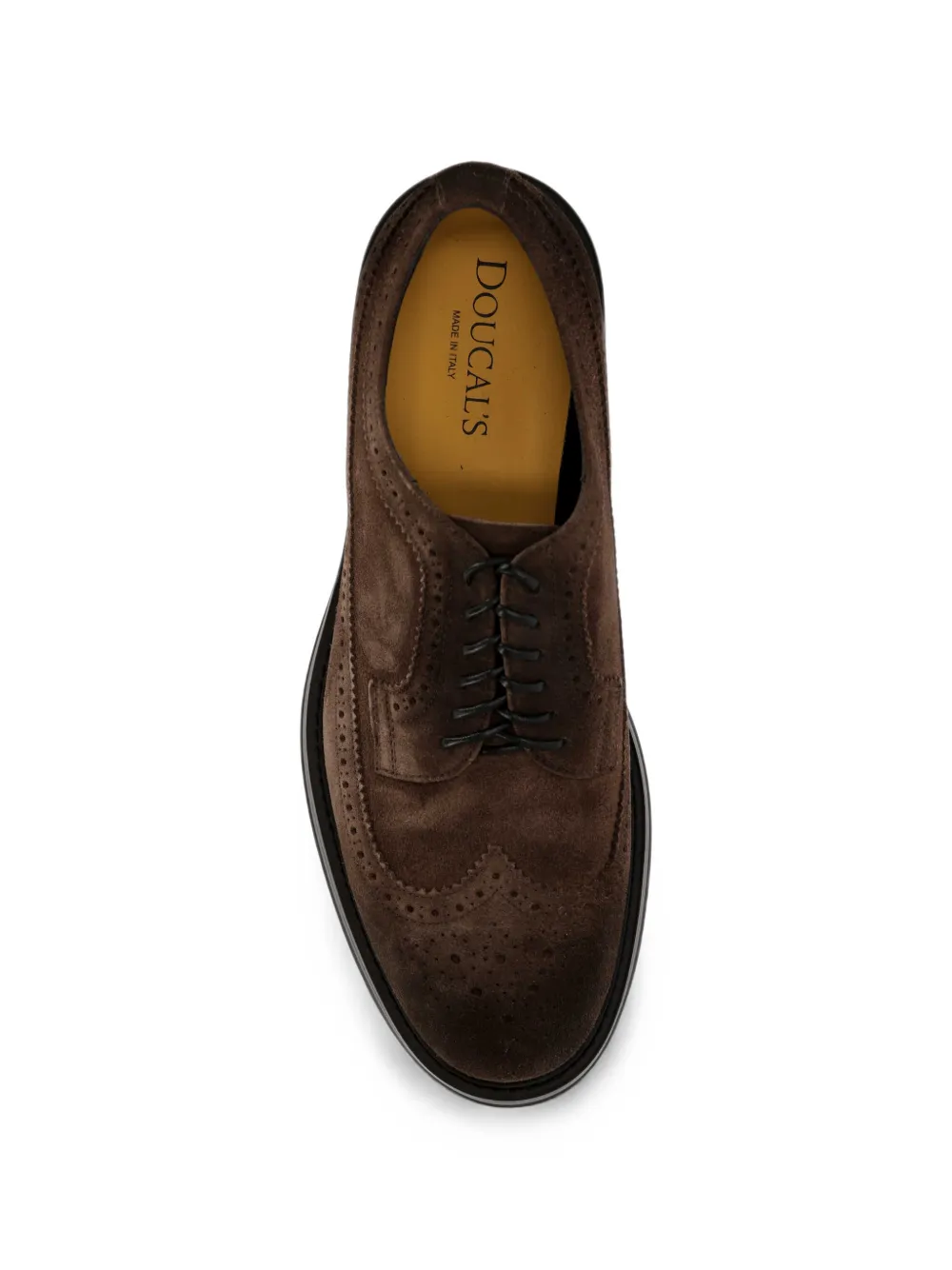 Doucal's brogue-detail suede shoes Bruin