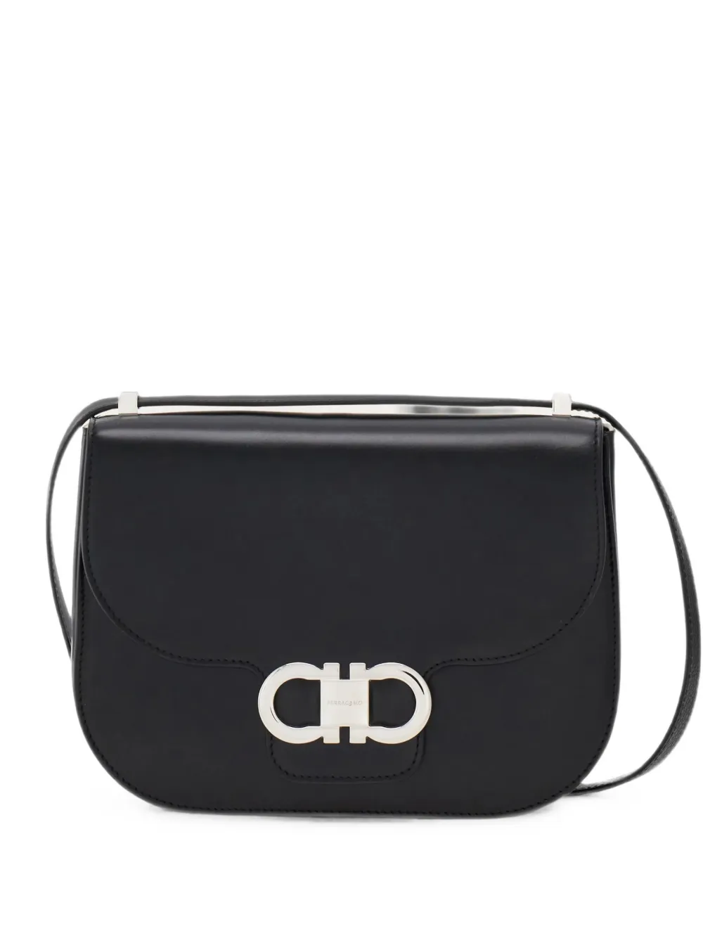 Ferragamo Double Gancini North-South crossbody bag (XS) - Nero