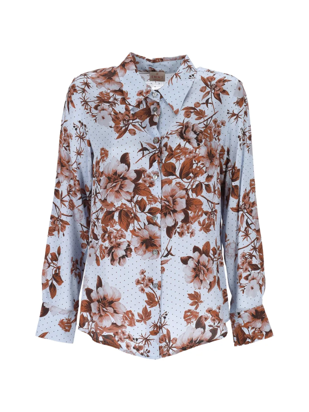 Marella floral-print polka-dot shirt - Blau