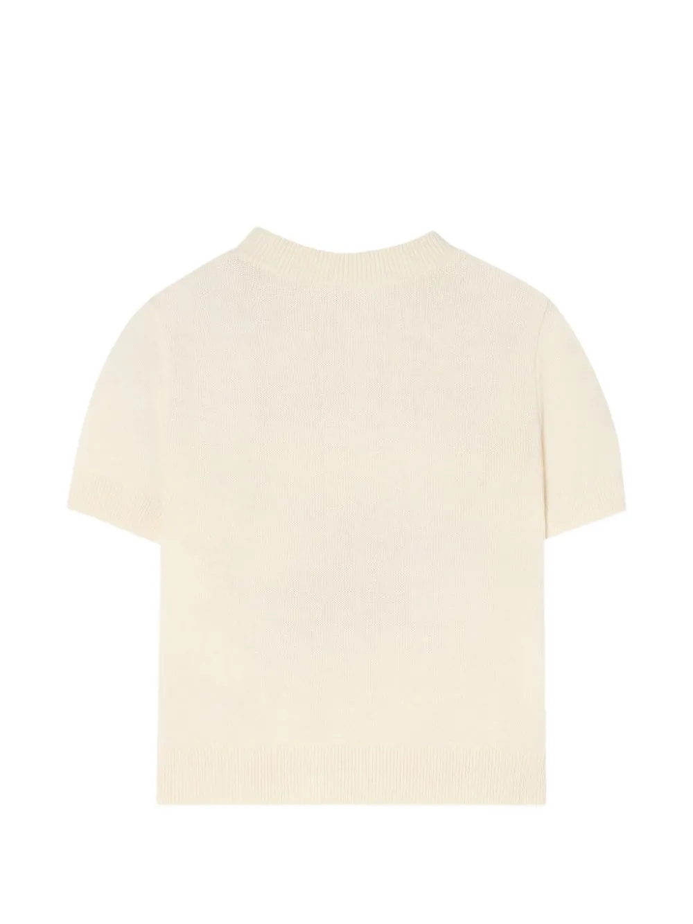 Burberry Kids Trui met logo-intarsia en korte mouwen Beige