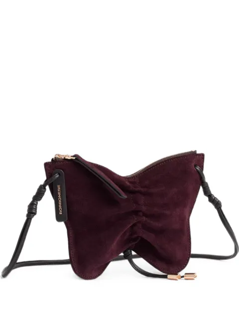 Borbonese mini butterfly-shaped suede shoulder bag