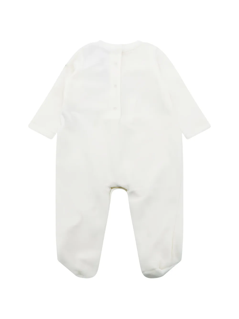 Moncler Enfant Slaappak en muts met geborduurd logo Wit