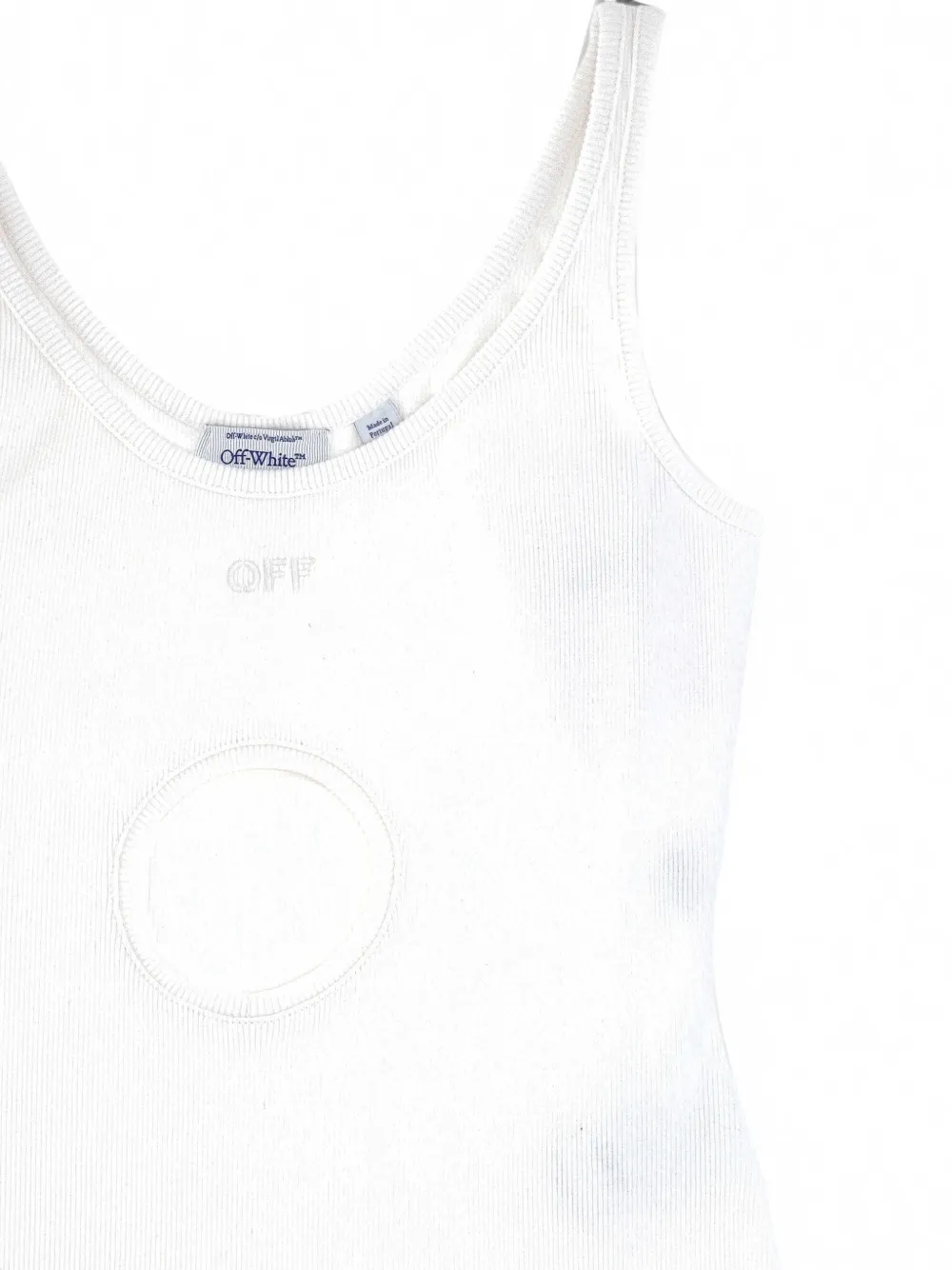 Off-White Ribgebreide top Wit