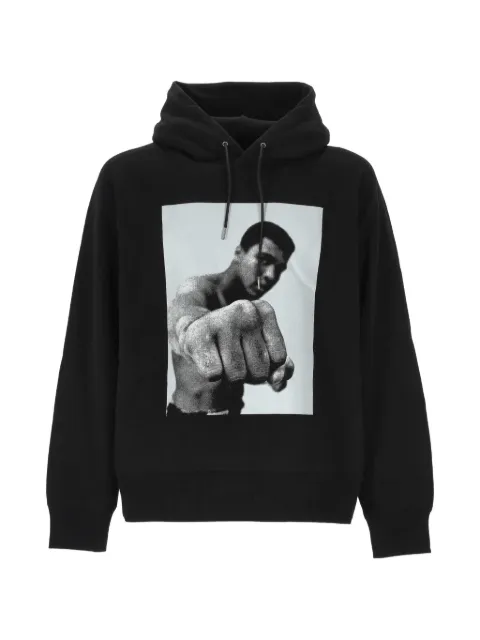 sacai Muhammad Ali graphic-print oversized hoodie
