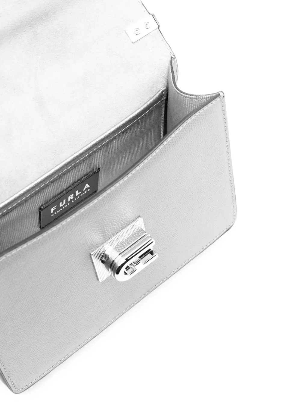 Furla Schoudertas met logoplakkaat Zilver