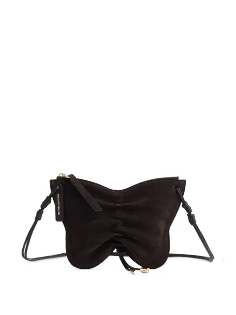 Borbonese mini Borboleta butterfly-shape suede cross body bag