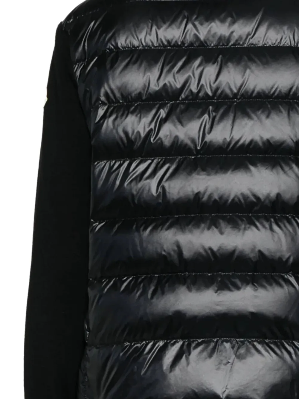 Moncler quilted wool-sleeve sweater Zwart