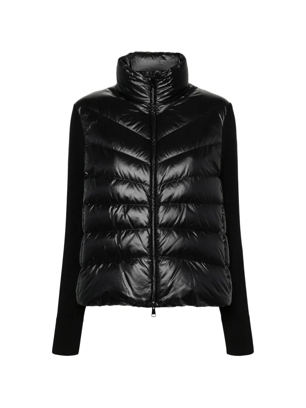 Moncler quilted wool-sleeve sweater