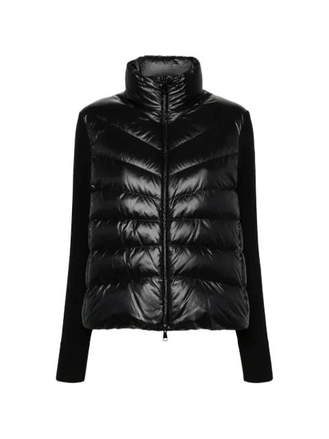 Moncler стеганый свитер с шерстяными рукавами