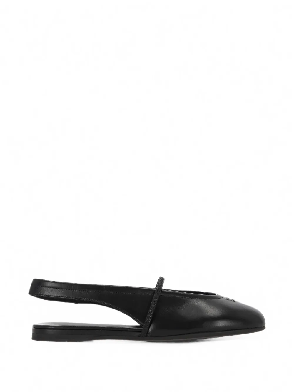 Miu Miu leather slingback ballerinas - Nero