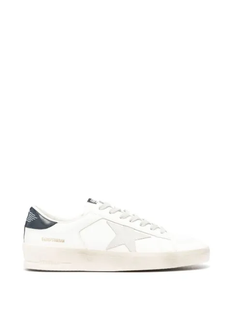 Golden Goose baskets Stardan avec étoile en daim gris et languette de talon bleu marine
