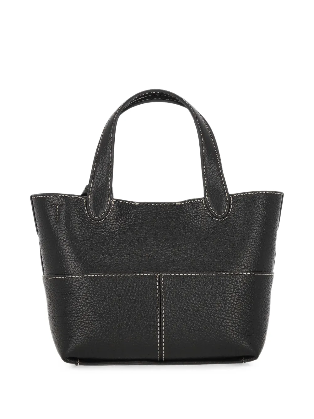 Furla Bewerkte leren shopper met contrasterend stiksel Zwart