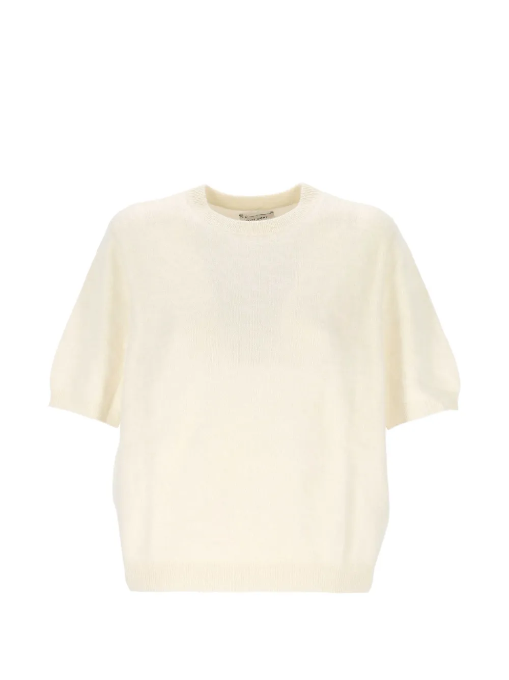 Soft Goat Kurzärmeliges T-Shirt aus Kaschmir - Weiß