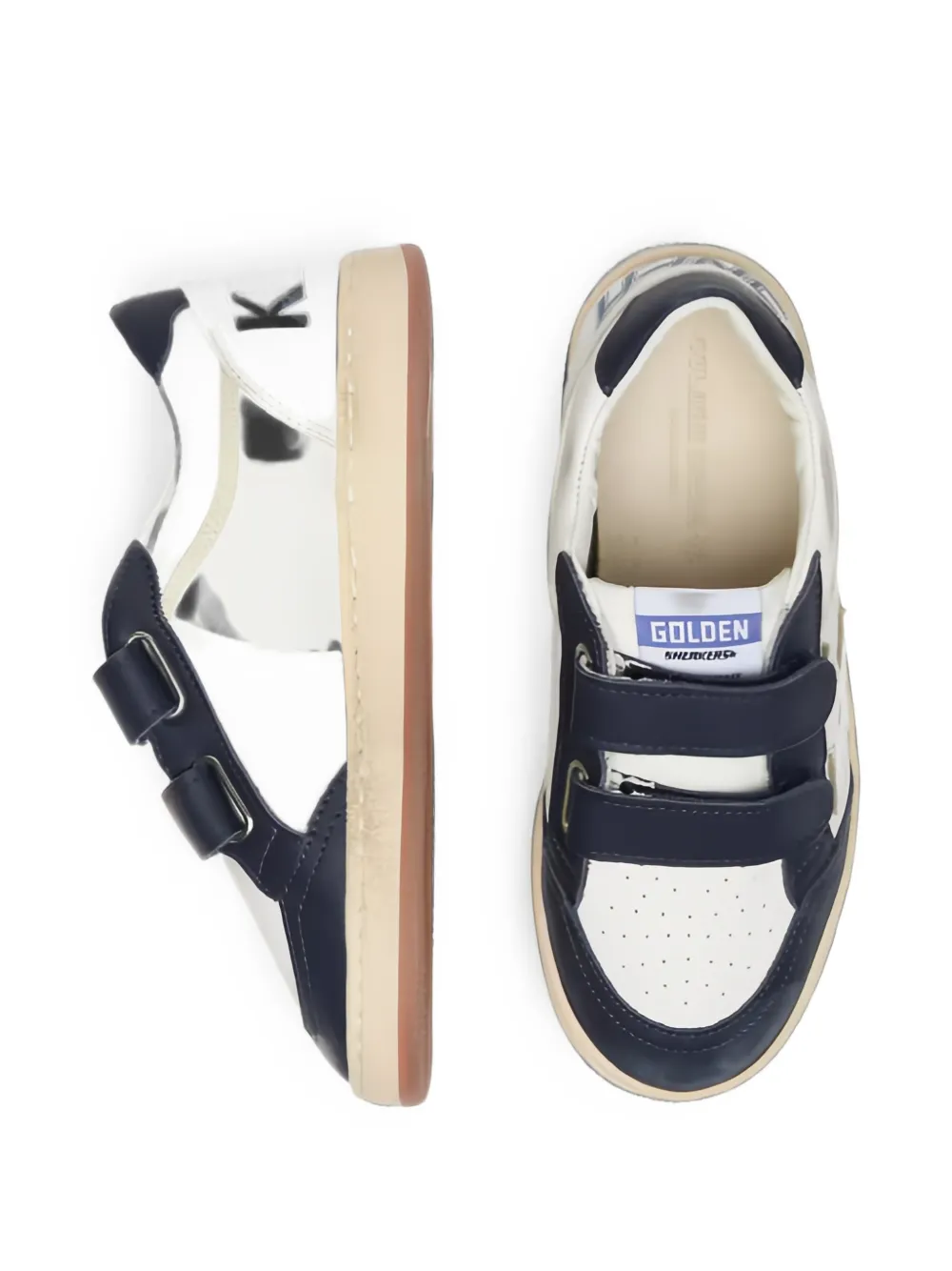 Golden Goose Kids Ball Star touch-strap sneakers Wit