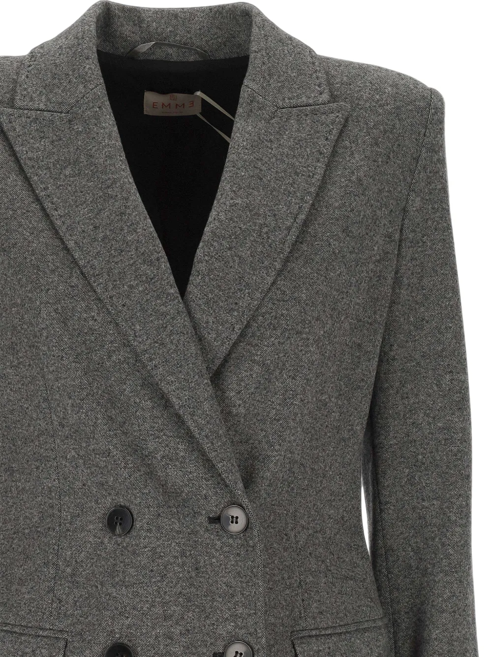 Marella Blazer met dubbele rij knopen en puntige revers Grijs