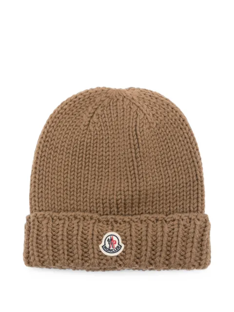 Moncler Enfant gorro con parche del logo