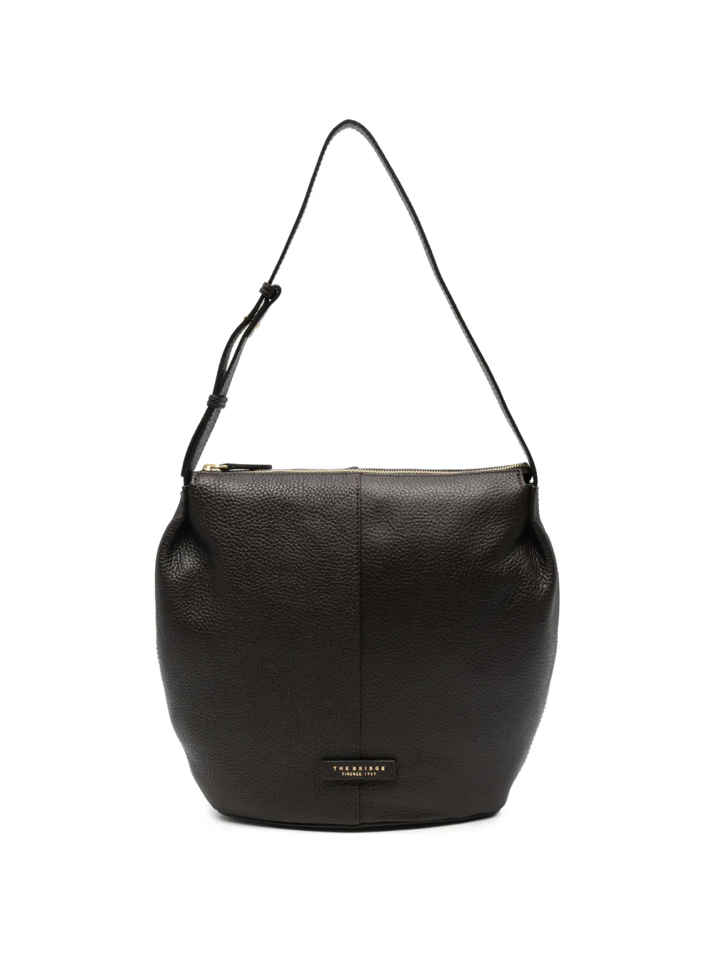 The Bridge grainy leather shoulder bag