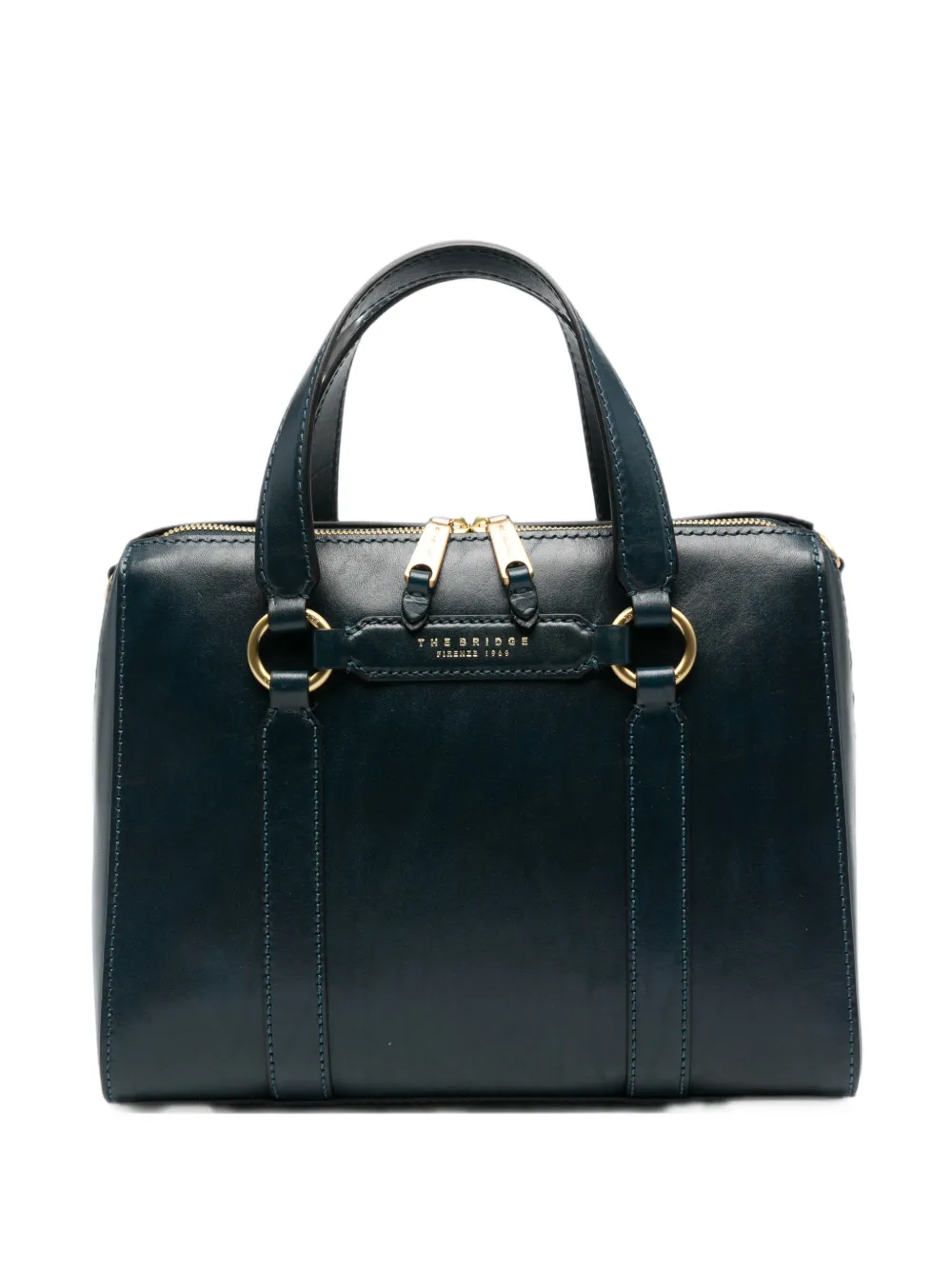 The Bridge logo-stamp leather tote bag