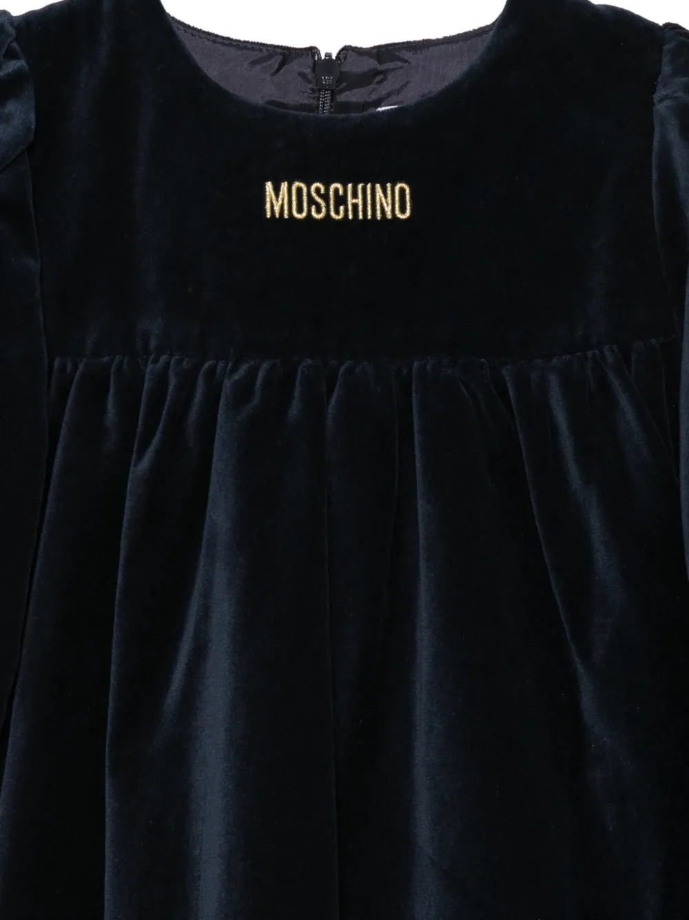 Moschino Kids Fluwelen jurk Zwart